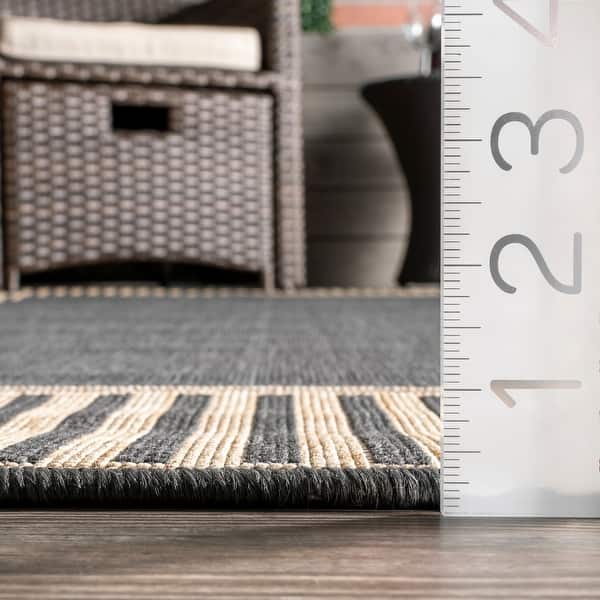 dimension image slide 1 of 17, Nuloom Leah Classic Bordered Indoor/Outdoor Area Rug