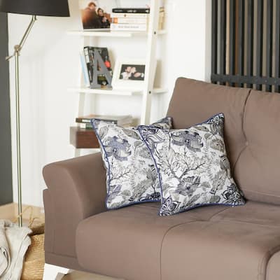 Jacquard Decorative Square Throw Pillow Cover (Set of 2)