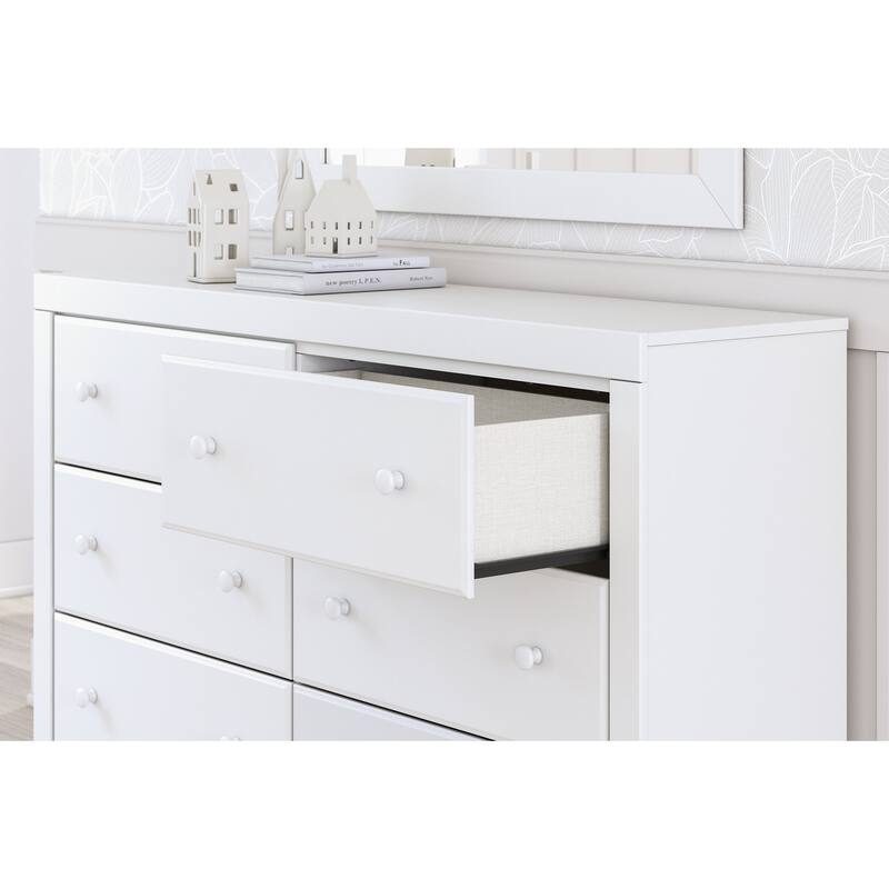 Signature Design by Ashley Mollviney White Dresser and Mirror