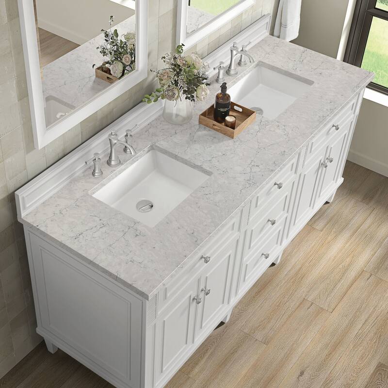 James Martin Vanities 424-V72-FEJP Lorelai 72" Free Standing Double