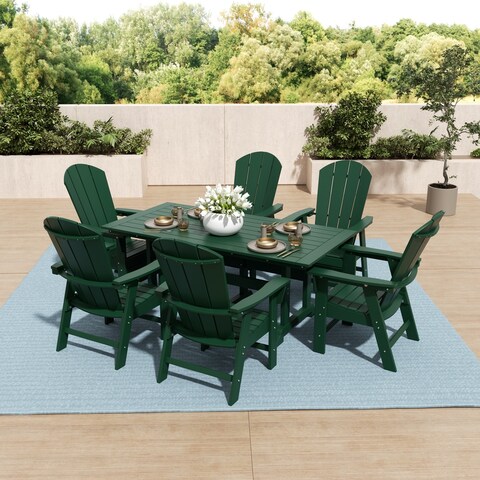 Laguna 7-Piece Rectangular Poly Eco-Friendly All Weather Outdoor Dining Set