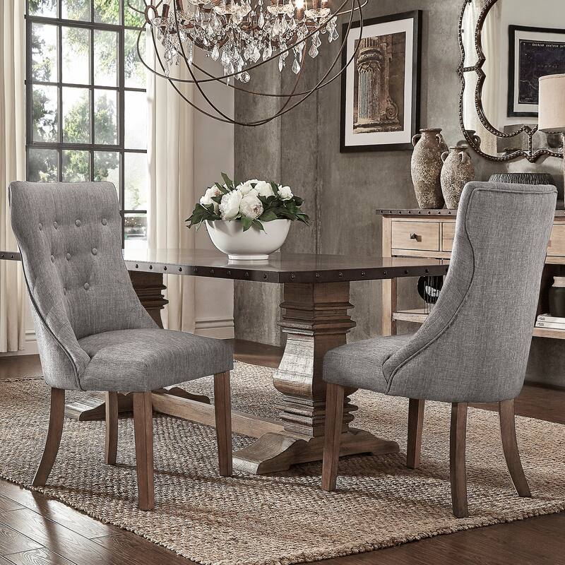 Voyager Button-tufted Dining Chairs (Set of 2) by iNSPIRE Q Artisan