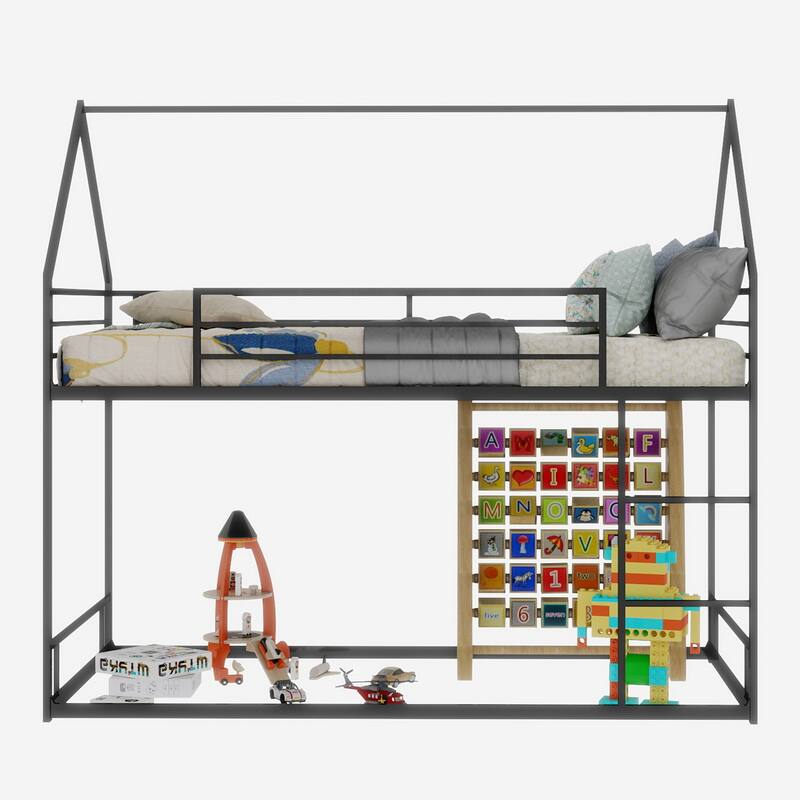 Metal Twin over Twin Bunk Bed Heavy-duty Sturdy Metal