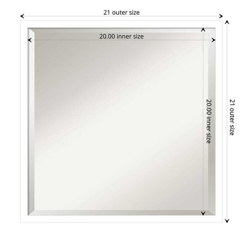 Beveled Wood Wall Mirror - Svelte Frame