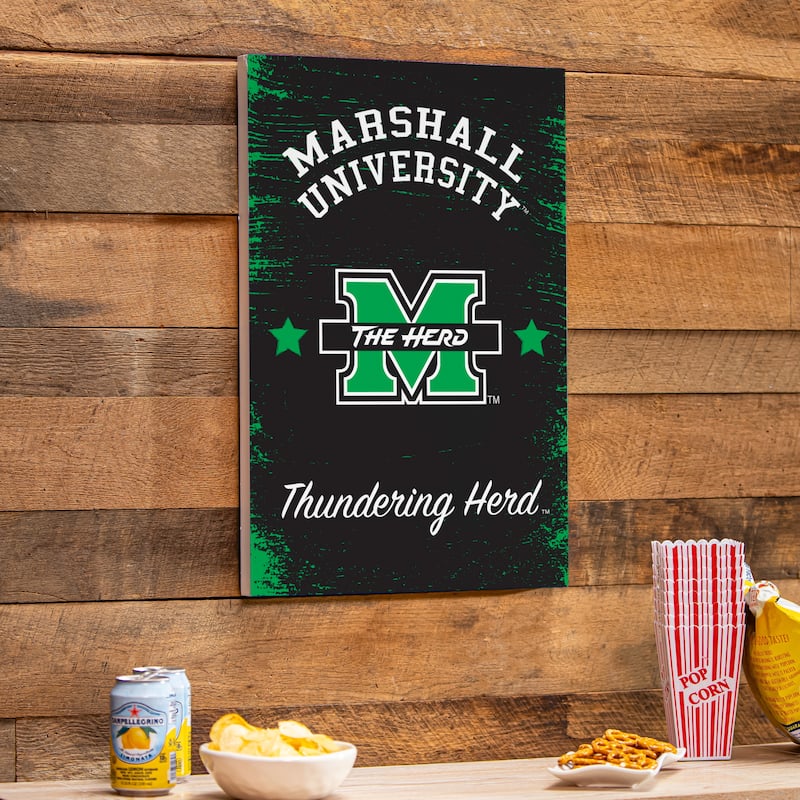 Marshall University Wooden Door Decor Wall Sign - Multi-Color - 16 x 24