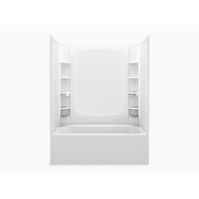 Sterling 71420120-0 STORE+ 60" x 32" Vikrell Alcove Bath/Shower with - White