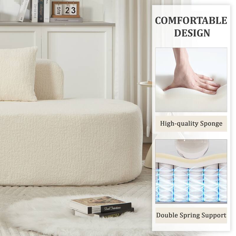 112.2" L-Shaped Boneless Sectional Sofa with Chaise, Chenille Upholstery, Memory Foam, No Assembly