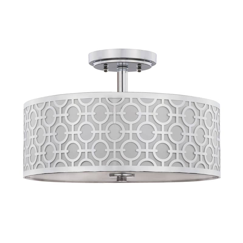 SAFAVIEH Lighting Ziver 15.5-inch 3-Light Flush Mount - 15.5" x 15.5" x 10.5" - 16Wx16Dx11H