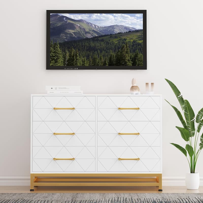 6/8 Drawer Dresser for Bedroom, Large Modern Storage Chest for Closet