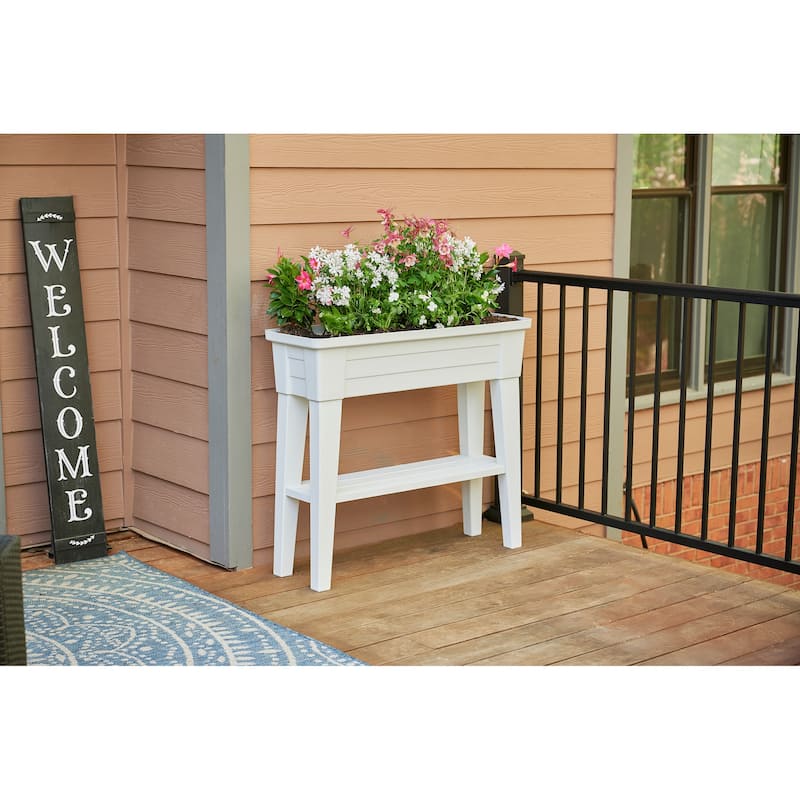 Southern Patio Raised Planter with Storage Shelf, 40-Quart Capacity