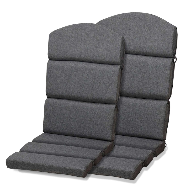 Aoodor Patio Chair Cushion Set of 2 - High-Back Adirondack Patio Cushions with Ties