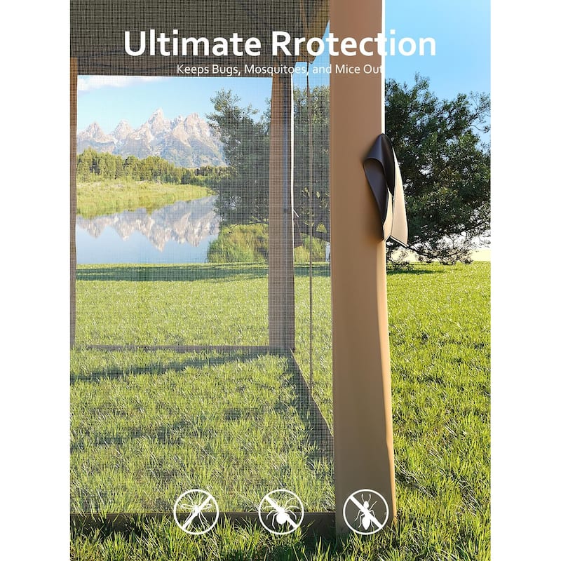 10.82'x10.82' Pop-Up Gazebo, Enhanced Frame and Mosquito Netting - 11*11Ft