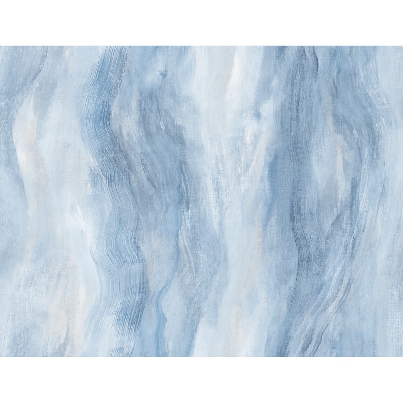 Seabrook Designs Smoke Texture Embossed Vinyl Unpasted Wallpaper - 27 in. W x 27 ft. L - Blue Lake