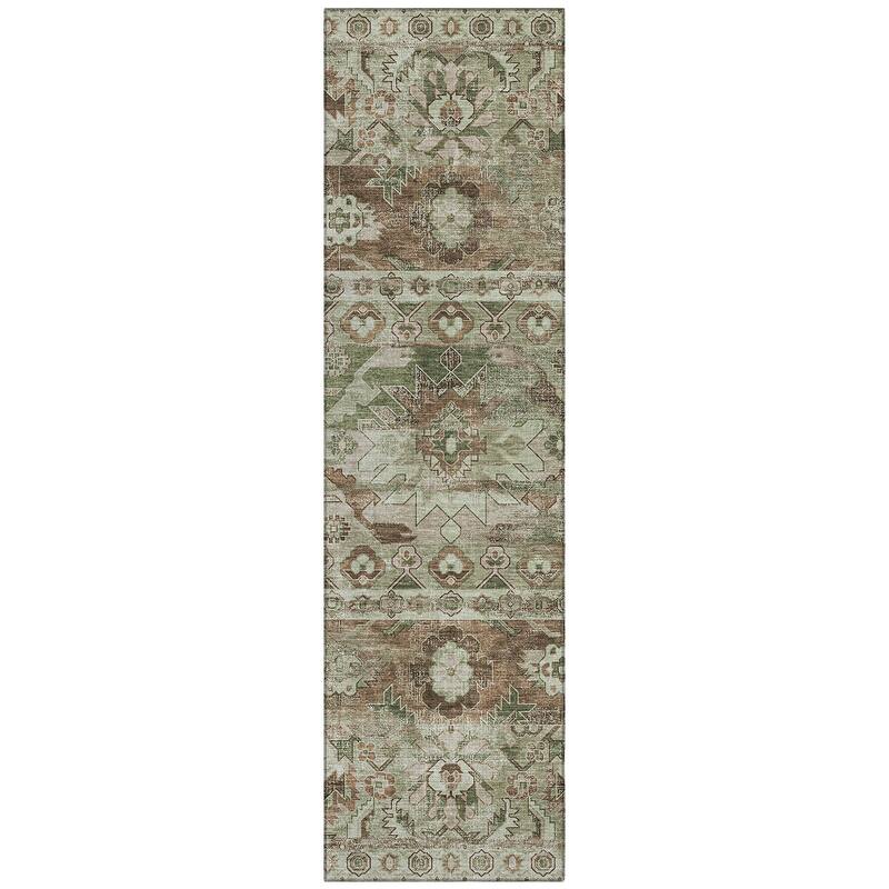 Machine Washable Indoor/ Outdoor Traditional Hudson Chantille Rug