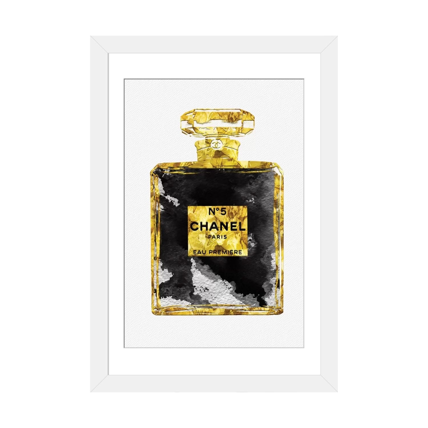 iCanvas Gold Black Copper Perfume Bottle Art I by Pomaikai