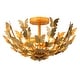 preview thumbnail 9 of 16, Antique Gold Butterfly Bowl 4-Light Semi Flush Mount Ceiling Light - 17.7"W x 10.4"H