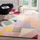 preview thumbnail 1 of 11, SAFAVIEH Handmade Fifth Avenue Candida Mid-Century Modern Wool Rug 2' x 3' - Pink/Multi - Rectangle