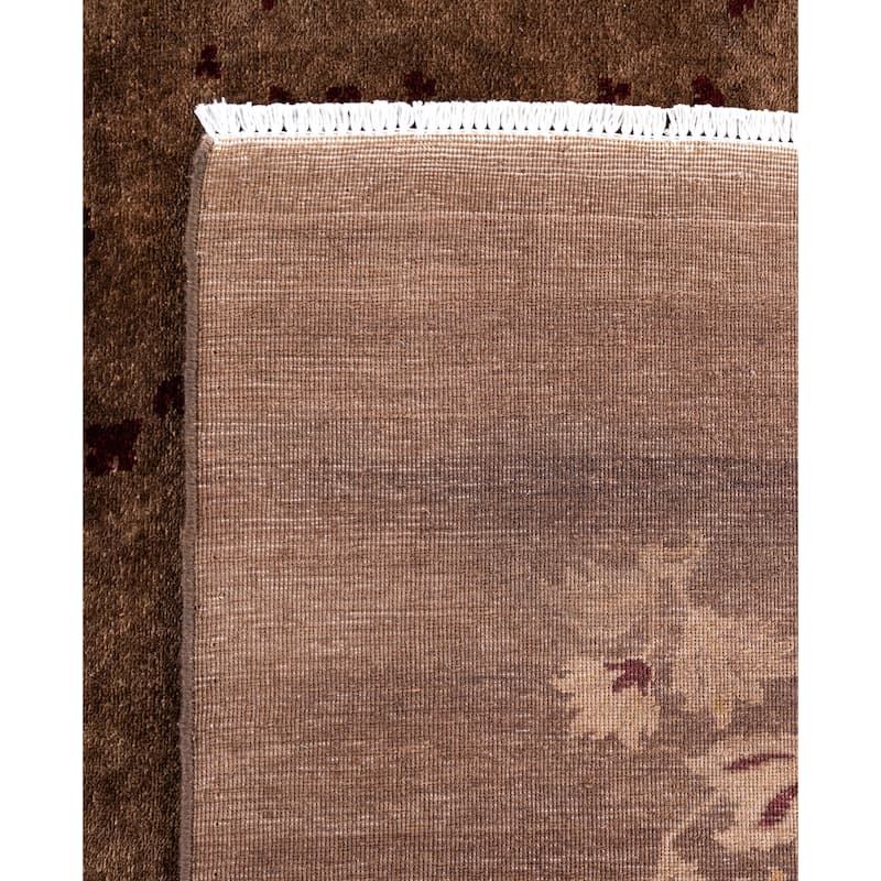 Overdyed One-of-a-Kind Hand-Knotted Area Rug - Brown - 6' 1" x 8' 9"