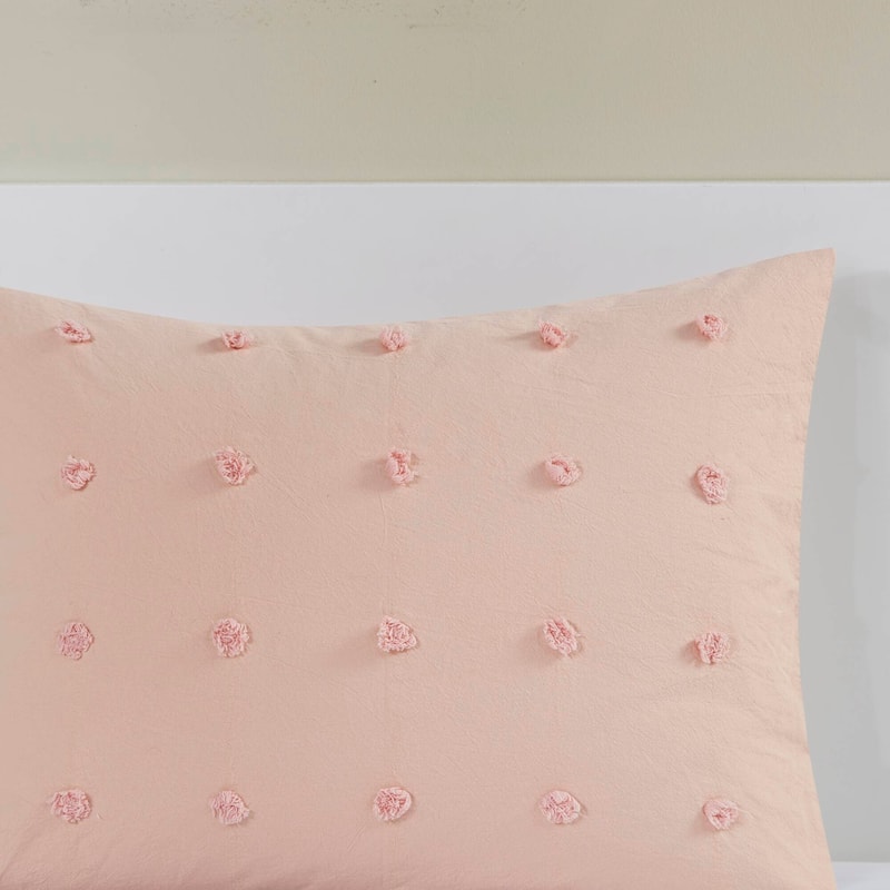 Intelligent Design Brooklyn Cotton Jacquard Comforter Set with Euro Shams and Throw Pillows