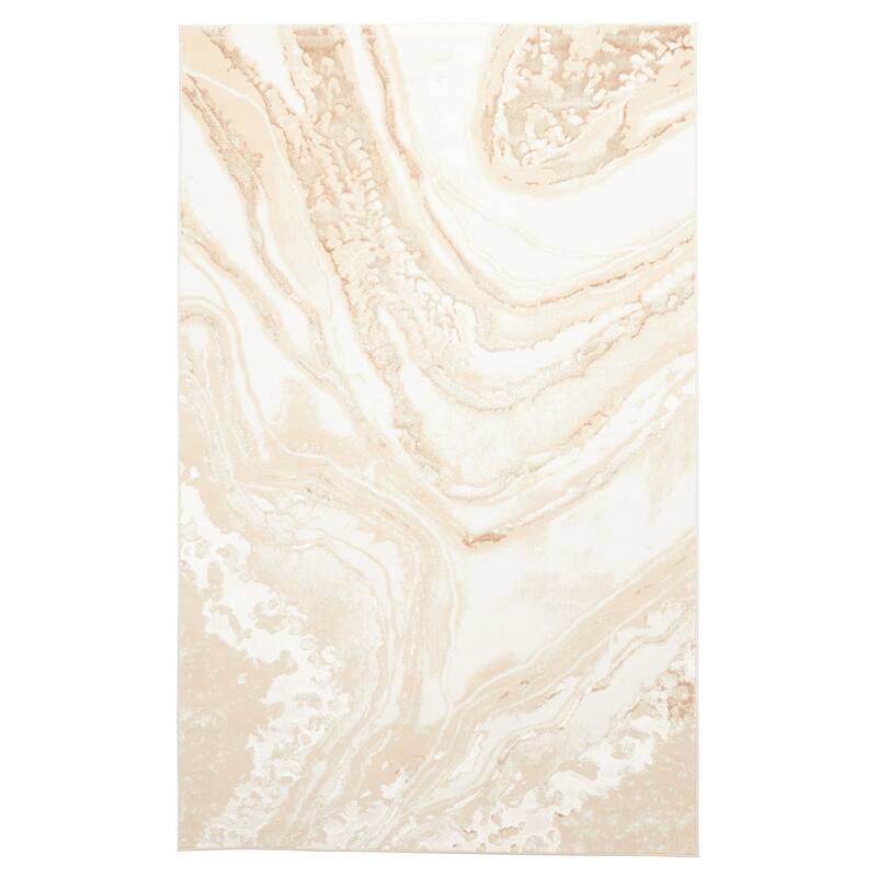ECARPETGALLERY Machine Made Dove Ivory Area Rug - Ivory - 8'0 x 10'0