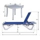 preview thumbnail 49 of 74, Kozyard Alan Full Flat Aluminum and Polypropylene Resin Legs Patio Reclining Adjustable Chaise Lounge