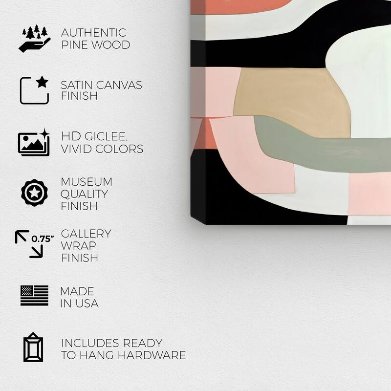 Wynwood Studio Canvas Abstract Commedia Dell Arte Colors Gold and Metallic Gold Modern & Contemporary Wall Art Canvas Print