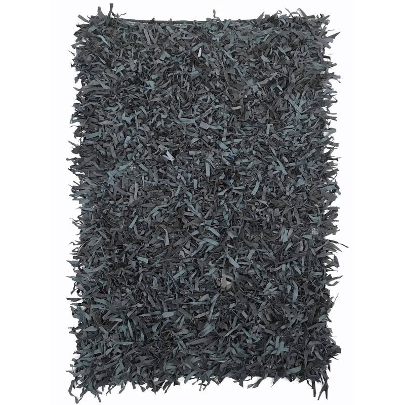 Leather Shaggy Living Room Rug Washable Area Rugs Non Slip Accent Rugs Soft Foldable Indoor Carpet Easy To Clean 3'5" x 5'5"