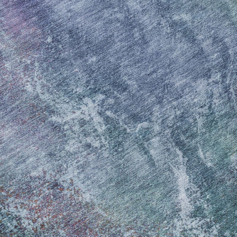 Machine Washable Indoor/ Outdoor Abstract Watercolor Chantille Rug