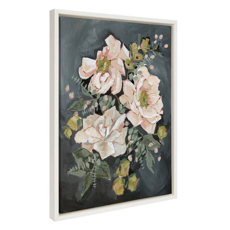 Kate and Laurel Sylvie Day 24 Framed Canvas by Annie Quigley - 18x24 - White
