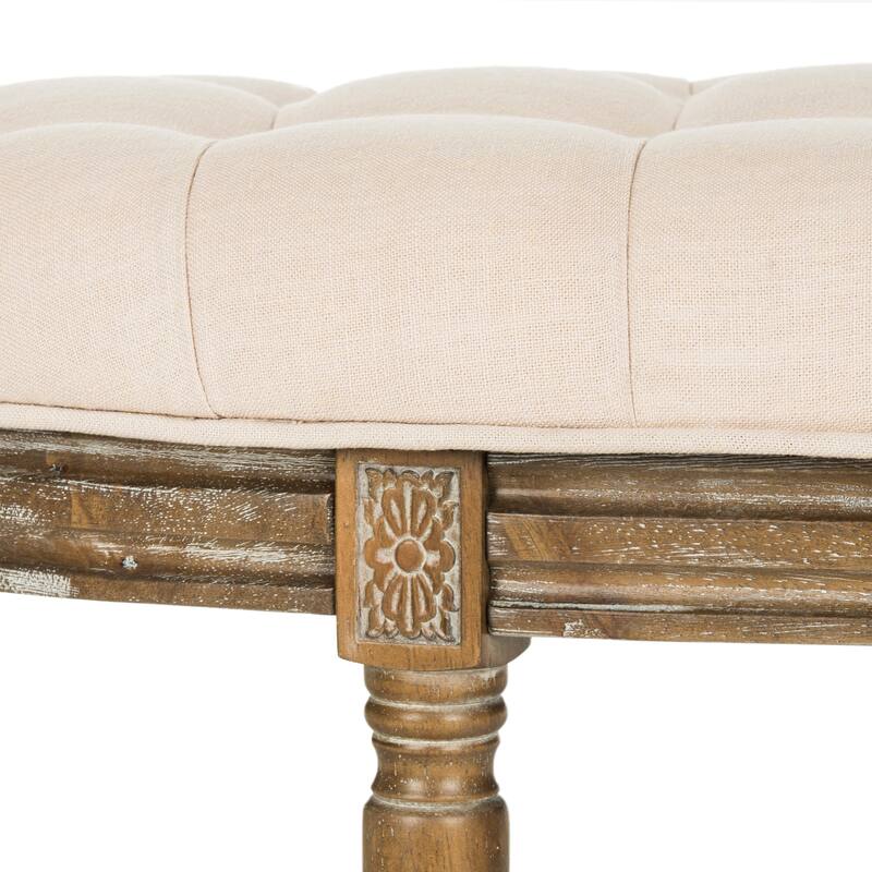 SAFAVIEH Kerasoula Rustic Semi Circle Bench - 50" W x 19.3" D x 19.3" H - 50Wx19Dx19H