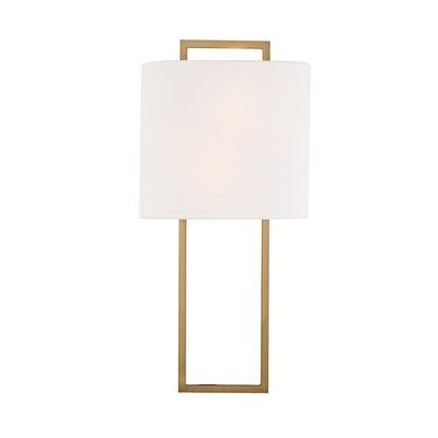 Fremont 2 Light Vibrant Gold Wall Mount - 10'' W x 21'' H x 3.875'' D