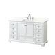 Option White / Giotto Quartz Top / Polished Chrome
