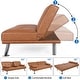 preview thumbnail 7 of 44, Yaheetech Modern Recliner Couch Faux Leather Futon Sofa Bed