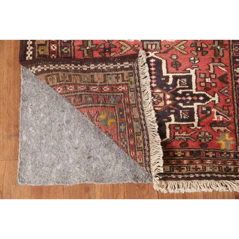 Tribal / Geometric Gharajeh Persian Runner Rug Handmade Wool Carpet - 2'5" x 9'6"