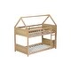 preview thumbnail 35 of 34, Twin Over Twin House Bunk Bed with Guardrails & Ladder