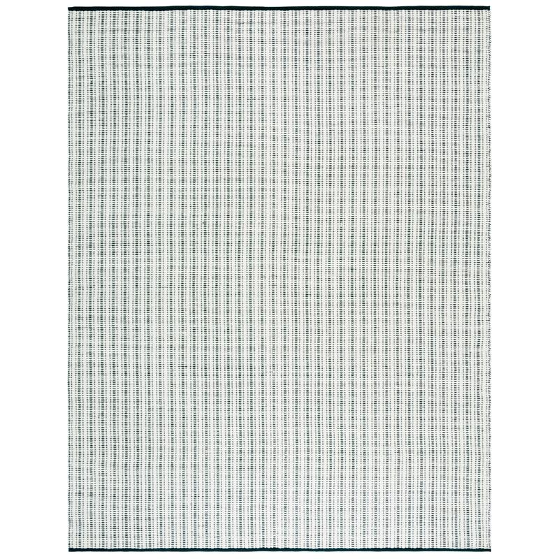SAFAVIEH Handmade Vermont Muniba Wool & Cotton Rug - 8' x 10' - Green/Ivory