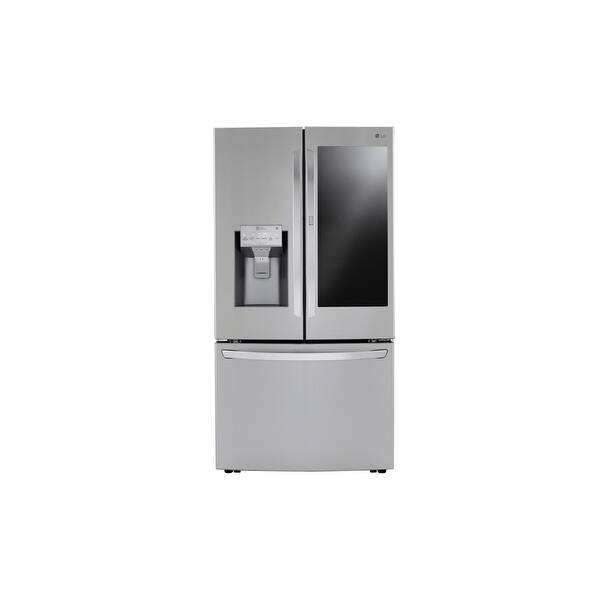 Lg Lrfvc2406s 24 Cu Ft Smart Wi Fi Enabled Instaview Door In Door Counter Depth Refrigerator Stainless Steel Overstock 29213666