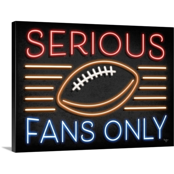 "Neon Football Fans" Canvas Wall Art
