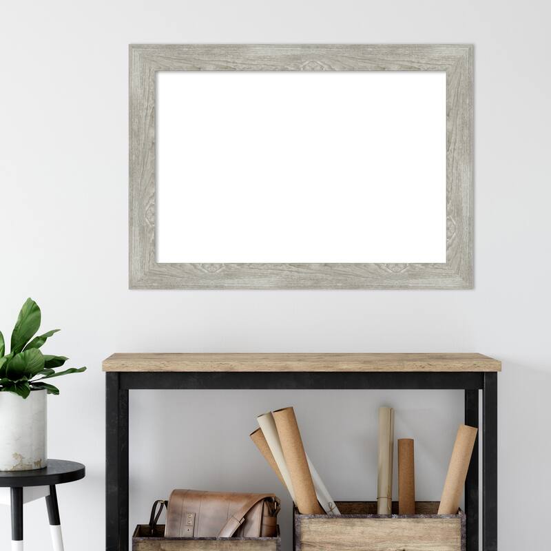 Amanti Art Dove Greywash Framed Dry Erase Magnetic Board