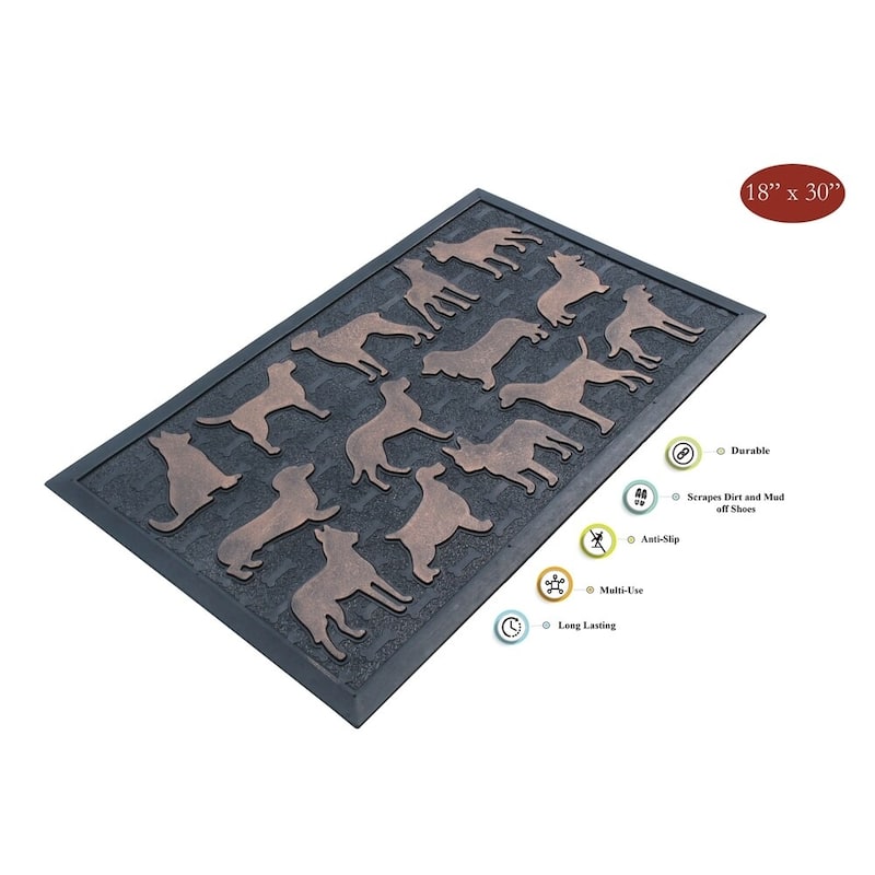 A1HC Welcome Rubber Pin Mat Beautifully Hand Finished Doormat