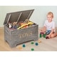 preview thumbnail 2 of 24, Solid Wood Rustic Toy Box Vintage Grey
