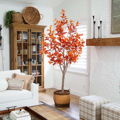 Oak Potted Artificial Tree - 8' - Unlit