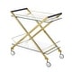 preview thumbnail 7 of 13, Strick & Bolton Itten Metal and Glass Rolling Bar Cart