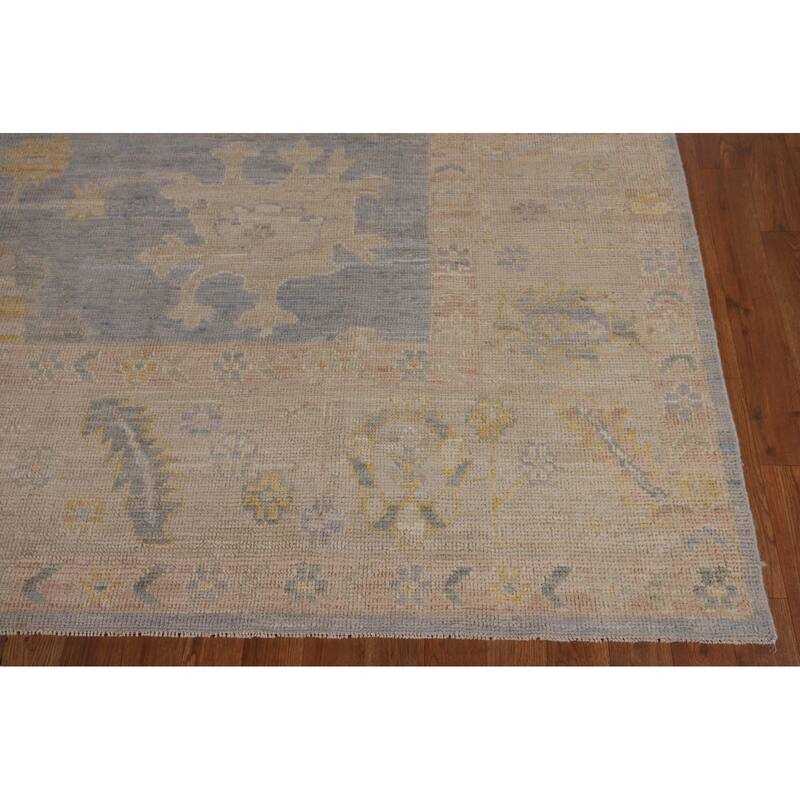 Oushak Turkish Area Rug Hand-Knotted Vegetable Dye Wool Carpet - 8'2"x 10'0"