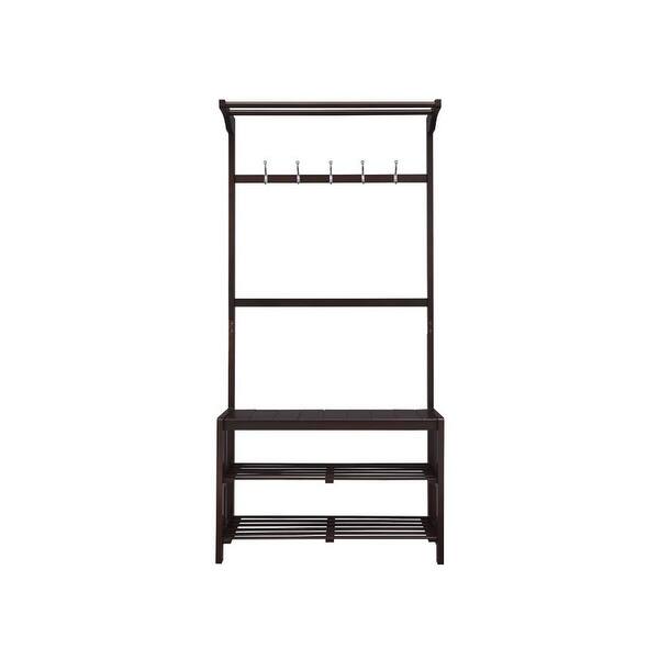 Metal Hall Tree with 5 Metal Hooks in Espresso Bed Bath & Beyond