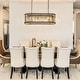 preview thumbnail 6 of 5, 8-Light Black Finish Modern Chandelier for Dining Room with Wrought Iron And Crystal Accents