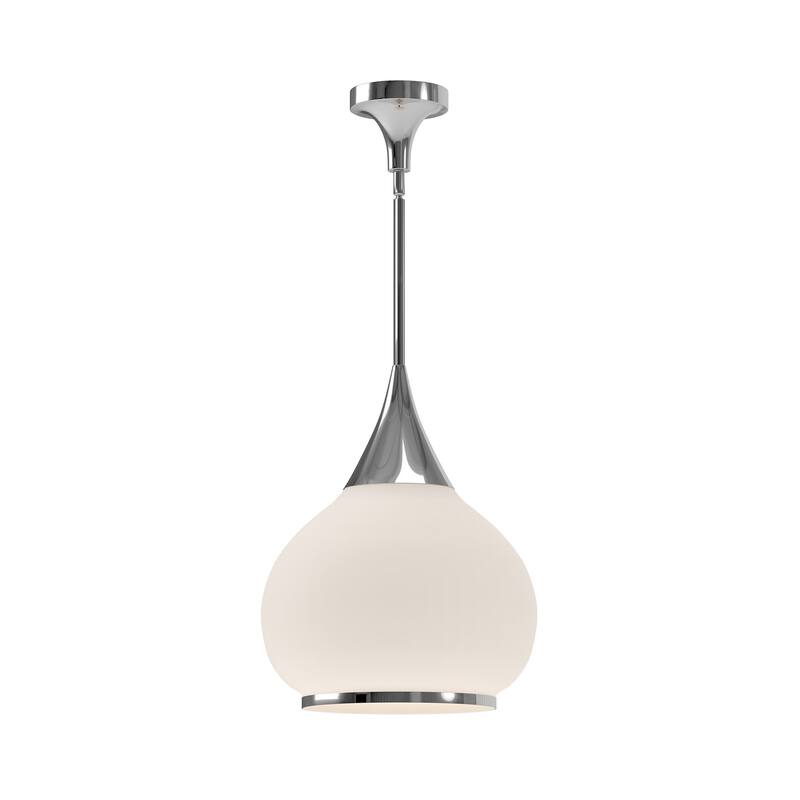 Alora Lighting PD524214OP Hazel 14" Wide Pendant with Opal Glass Shade - Chrome