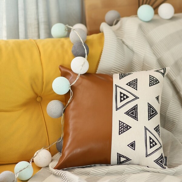 leather pillow cover