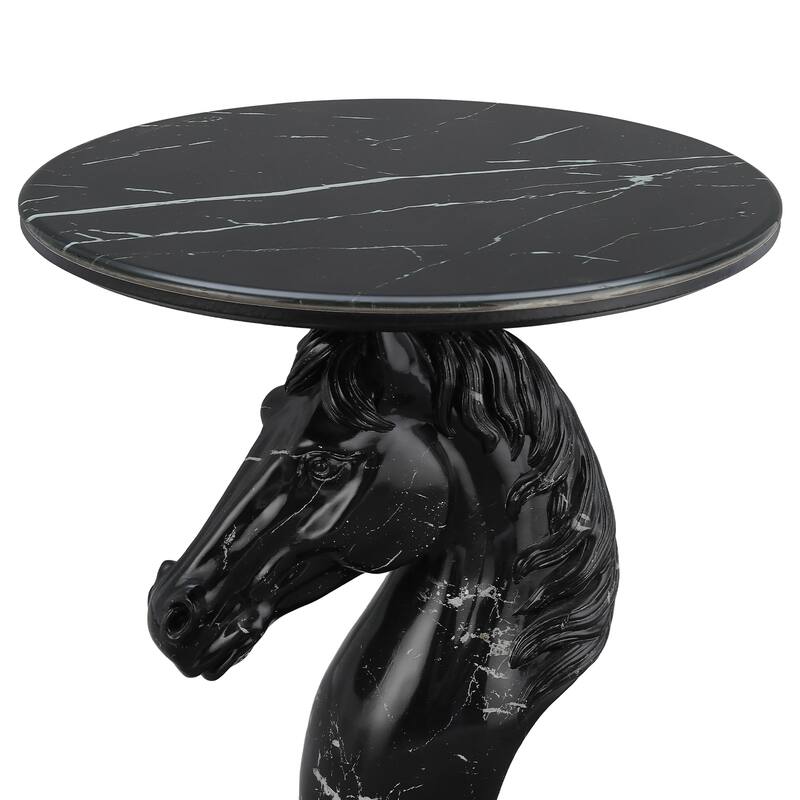 Horse Head Accent Table Animal Statue End Tables Livingroom