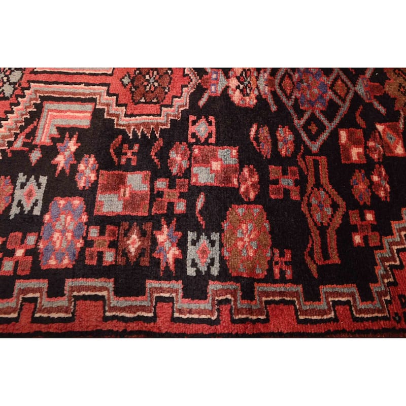 ECARPETGALLERY Hand-knotted Andelz Black, Red Wool Rug - 4'1 x 8'4